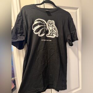 OVO Black Tee with Owl Graphic